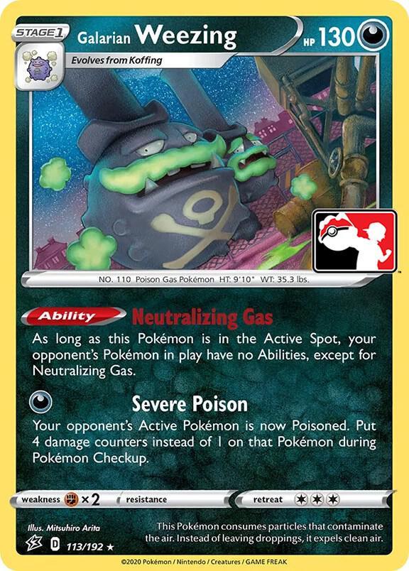 Rebel Clash Galarian Weezing [Prize-Pack] Pokémon card